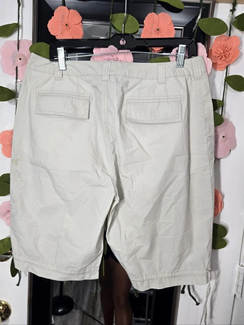 Caribbean Joe Women's Shorts Tan Paisley Design Sz 12 Petite NWT